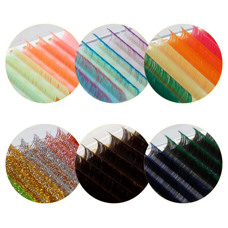 Värikkäitä ripsipidennyksiä